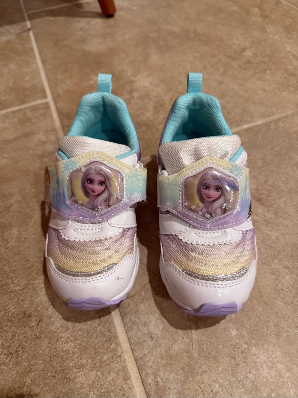 Girls' Pastel Character Light-Up Sneakers - Aqua & Pastel